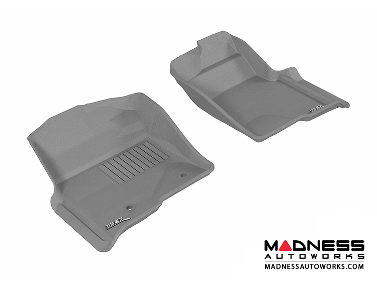 Ford F-150 Regular/ Supercab/ Supercrew Floor Mats (Set of 2) - Front - Gray by 3D MAXpider
